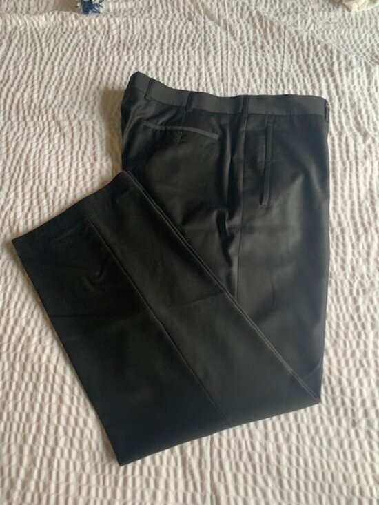 New Classic Black Wool Formal Shaleydevice Man Trousers - Picture 1 of 3